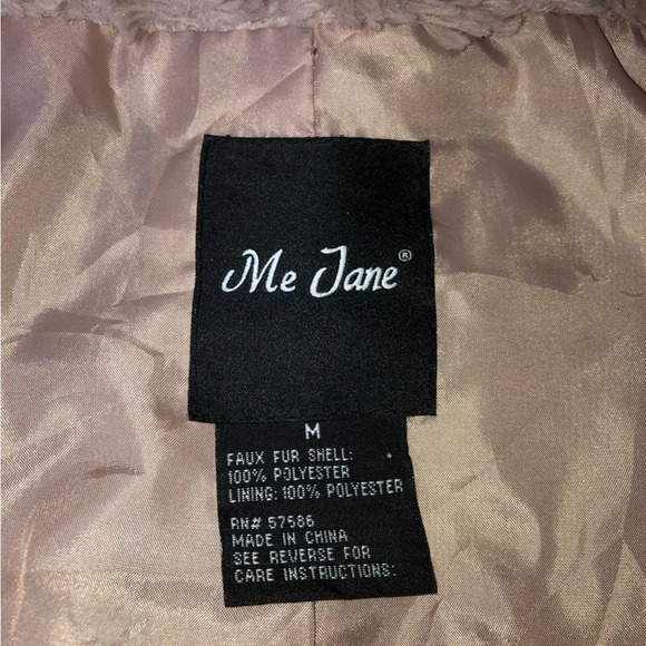 Me Jane Faux  Fur Vest Blush Pink M Pockets Lined - Picture 2 of 6